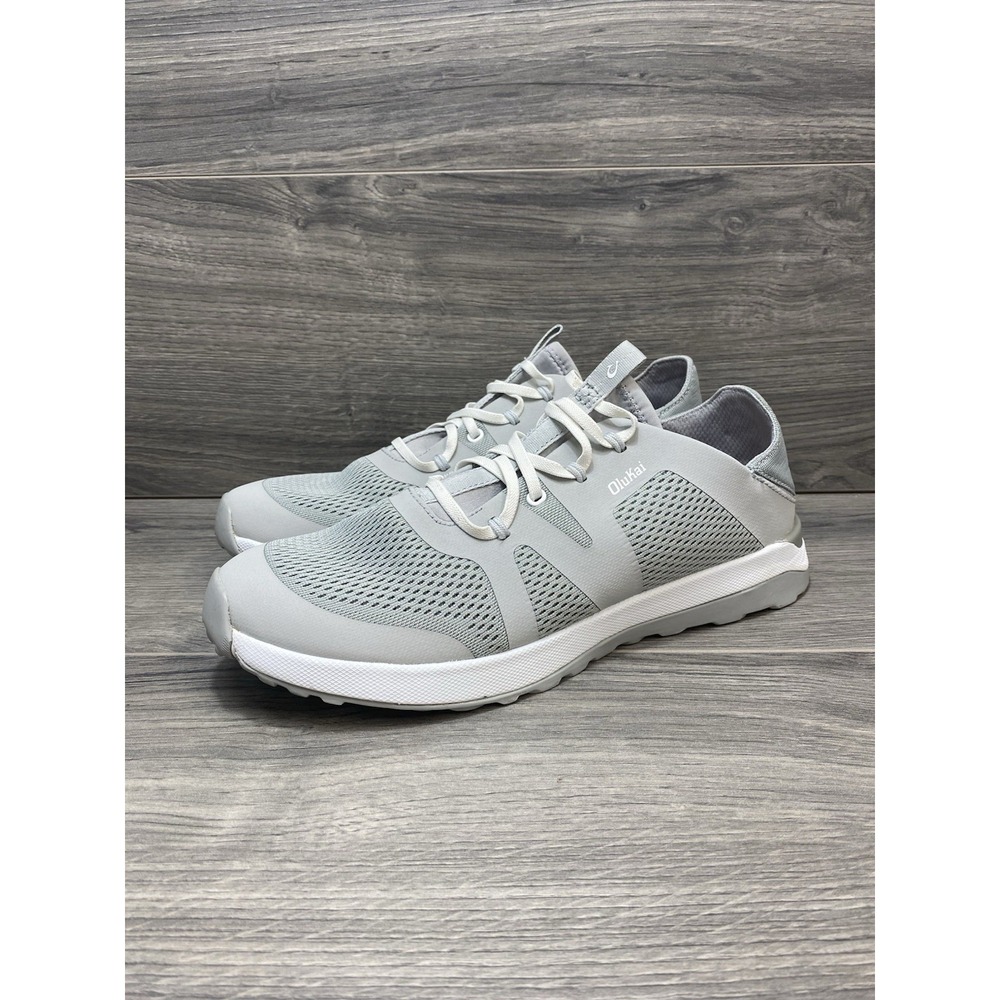 Olukai Shoes Huia Womens Size 11 Athleisure Sneakers Slip On Gray Boat Fishing